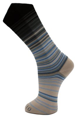 Zwart Blauw gestreepte sokken heren – Uniform 23299