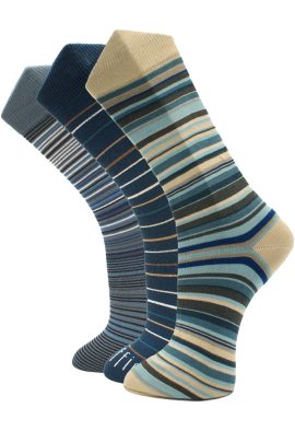 3Pack Effio sokken Stripes 629 Universe 23207 Glorious 2150 – 3Pack Glastonbury