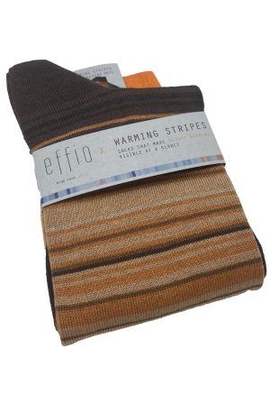Effio gestreepte heren sokken - Warming Stripes Bodemleven NL 2