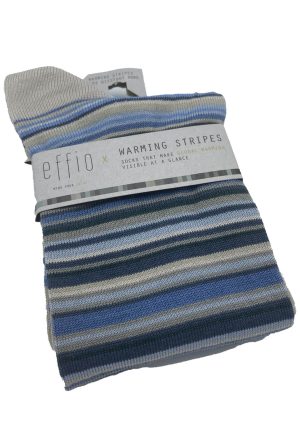 Effio gestreepte heren sokken - Warming Stripes CO2 Uitstoot NL 2