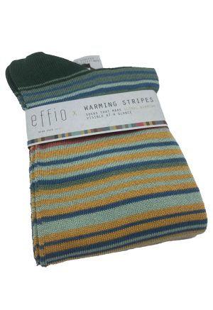 Effio gestreepte heren sokken - Warming Stripes Globe Biodiversity 2