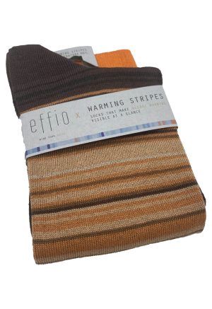 Effio gestreepte heren sokken - Warming Stripes Globe Soil Life 2