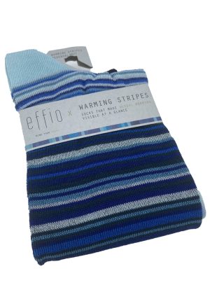 Effio gestreepte heren sokken - Warming Stripes Regenval NL 2