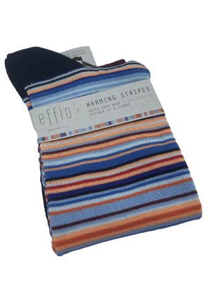 Effio gestreepte heren sokken - Warming Stripes Tempratuur NL 2
