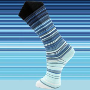 Blauw gestreepte klimaat sokken warming stripes Effio