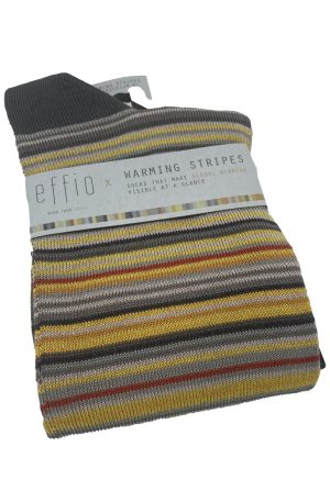 Productfoto-website-Effio gestreepte heren sokken - Warming Stripes Zonneschijn NL 2