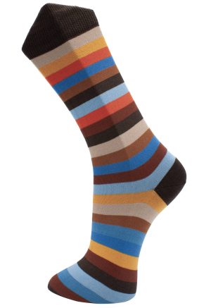 Bruin gestreepte sokken heren – Sphere 24134