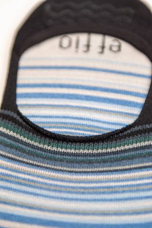 Effio gestreepte sneaker sokken close up - Sneaky Warming Stripes NL CO2 Uitstoot