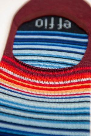Effio gestreepte sneaker sokken close up - Sneaky Warming Stripes NL Tempratuur