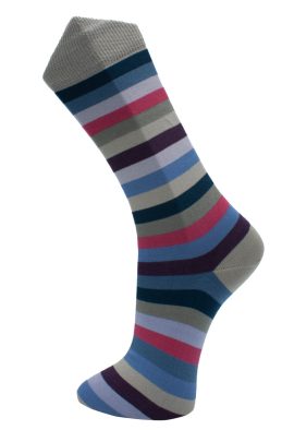 Grijs gestreepte sokken heren – Sphere 24129