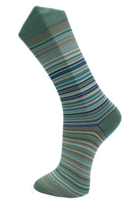 Licht groen gestreepte sokken heren – Stripes 24142