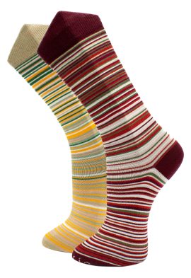 2Pack gestreepte sokken heren 25105 25107 – 2Pack Best of Earth