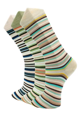 Gestreepte sokken heren – 3Pack Uniform 26102 26104 26141